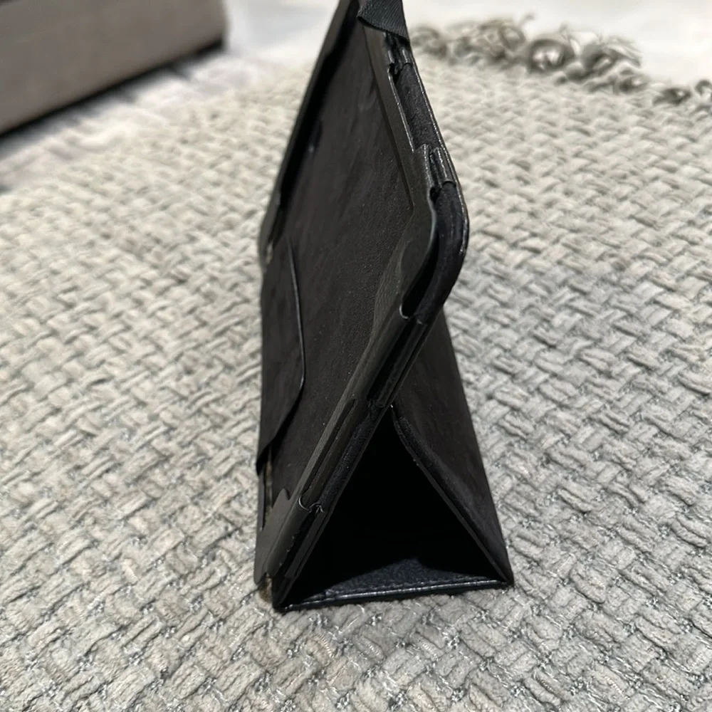 Black leather foldable case